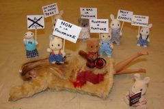 Sylvanian families against fur